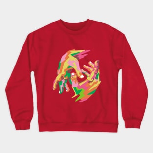 pop art hand Crewneck Sweatshirt